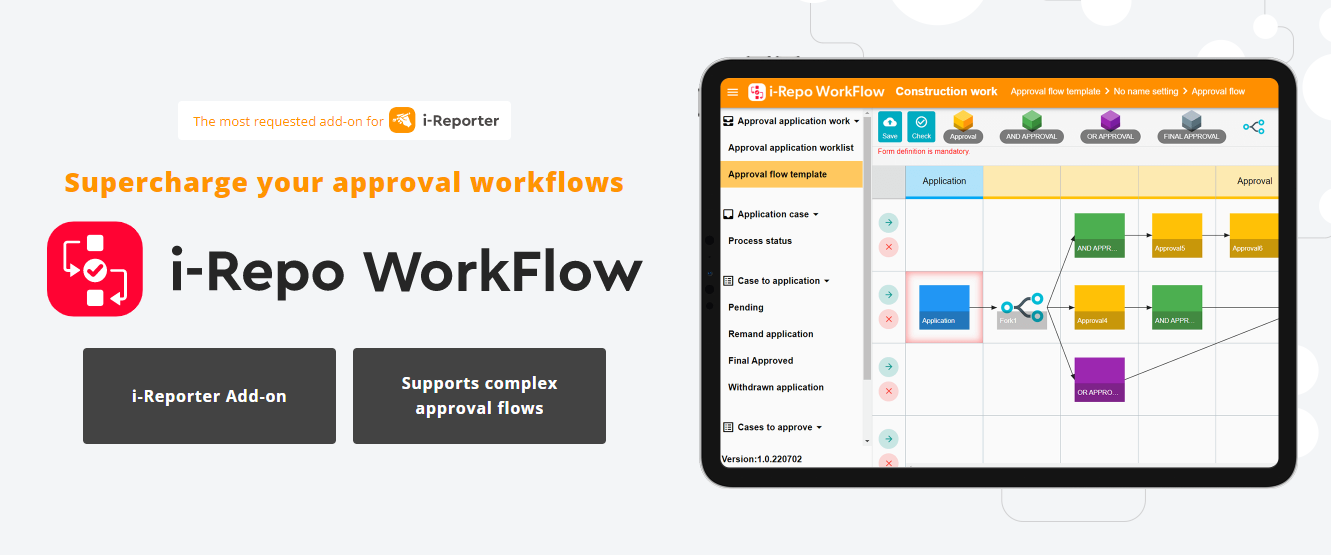 Approval workflows system, i-Repo WorkFlow was released.